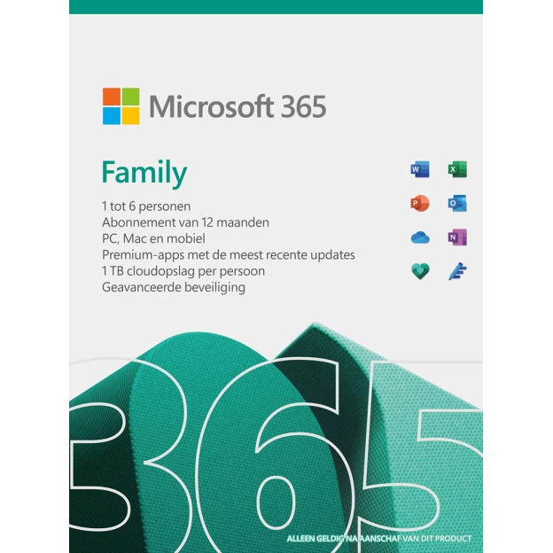 Office 365 Family | 6 Gebruikers 1 jaar | Voorheen Office 365 Home