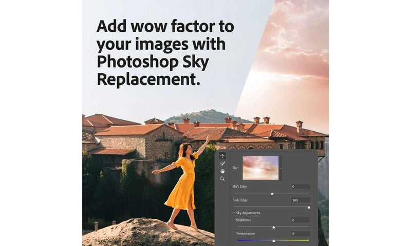 Adobe Photoshop Creative Cloud voeg indrukwekkende achtergronden met Photoshop sky replacement