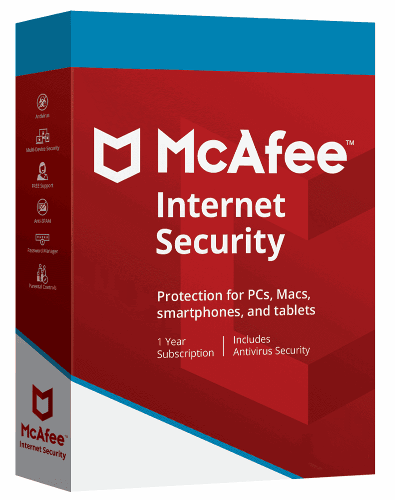 McAfee Internet Security - 1 Jaar, 10 apparaten - SRT Licenties