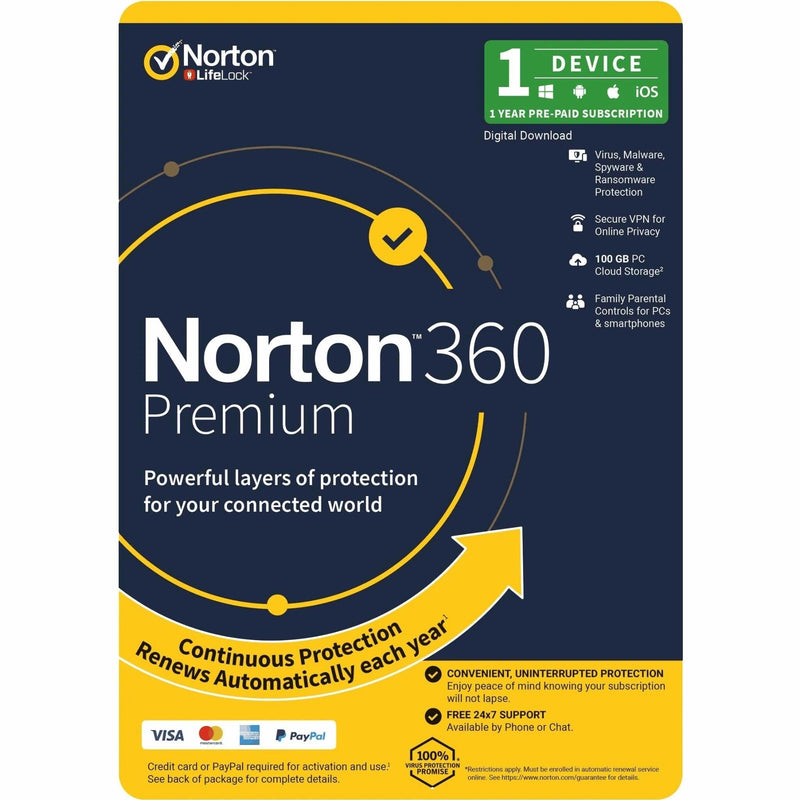 Norton 360 Premium - 1 Jaar, 1 apparaat - SRT Licenties